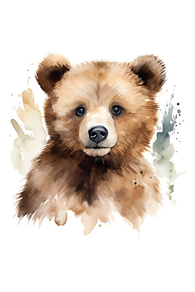 StoryGift Romania Sticker Eticheta 50CM cu un urs curios, ilustratie, pete, j...