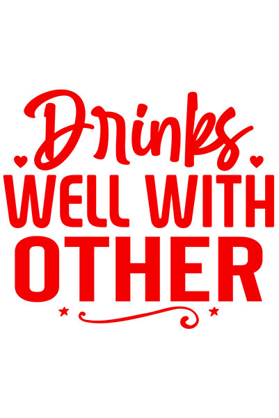 StoryGift Romania Sticker Eticheta 50CM Exterior cu mesajul "Bea bine cu altu...