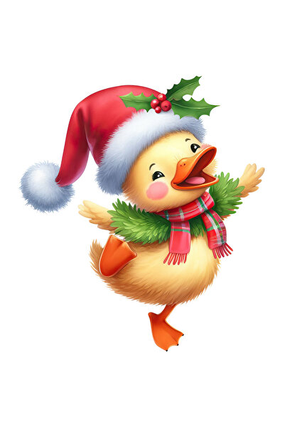 StoryGift Romania Sticker Adeziv 90CM cu o ratusca vesela care danseaza, ilus...