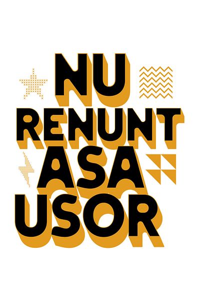 StoryGift Romania Sticker Autocolant 70CM cu Mesaj Motivational Text Nu Renunta Asa Usor, Munca, Putere cu Margi