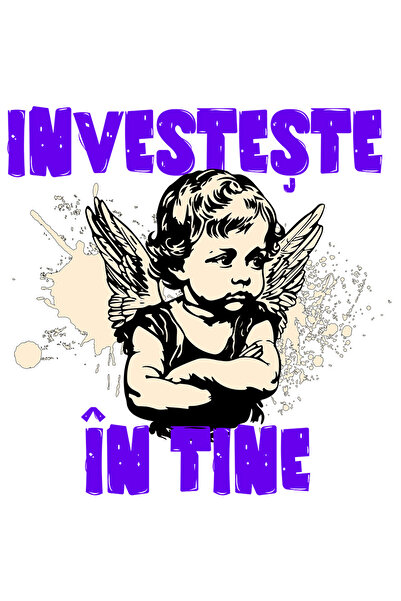 StoryGift Romania Sticker Eticheta 40CM Adeziv Inger suparat cu aripi text in...