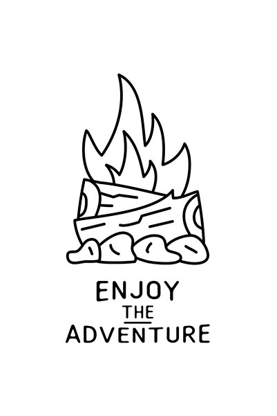 StoryGift Romania Sticker Autocolant 70CM Cu Mesaj Enjoy The Adventure, Foc D...