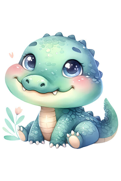 StoryGift Romania Sticker Autocolant 70CM cu un pui de crocodil, ilustratie, ...