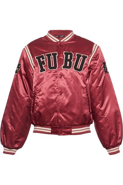 FUBU Herren Fm233-001-2 College Satin Varsity Jacket