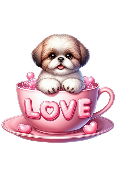 StoryGift Romania Sticker 23 Cm Cu Un Catel Blanos De Talie Mica, Ilustratie,...