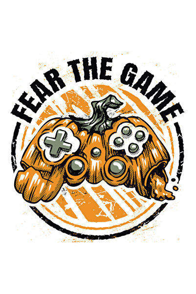 StoryGift Romania Sticker Adeziv 90CM Cu Maneta Play Station Din Dovleac Uscat, Text In Engleza Fear The Game, G