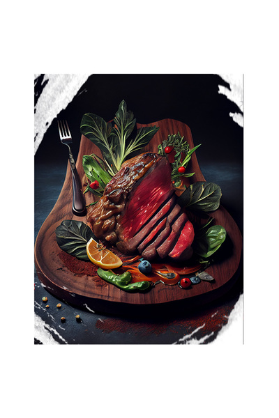 StoryGift Romania Sticker Eticheta 40CM Cu Masa Bogata De Sus, Carne Verdeturi, Iubitorii De Mancare, Multicolor