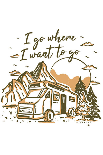 StoryGift Romania Sticker Adeziv 90CM Pentru Calatorii cu Rulota, I Go Where I want to Go, Munte, Padure, Soare,