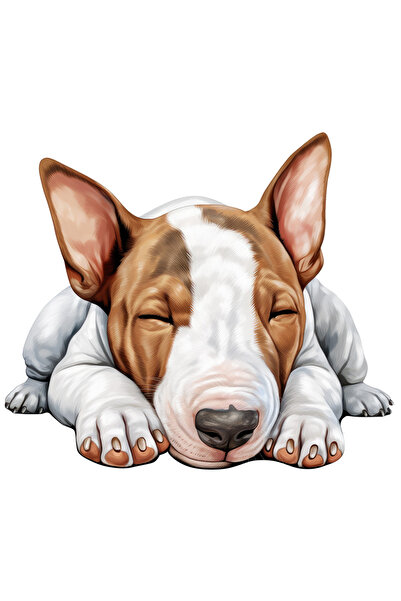 StoryGift Romania Sticker Eticheta 50CM cu un catel care doarme lat, ilustrat...