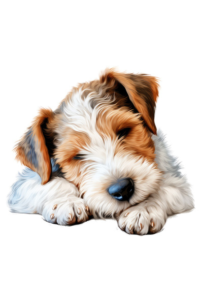 StoryGift Romania Sticker Adeziv 90CM cu un catel blanos obosit, ilustratie, ...