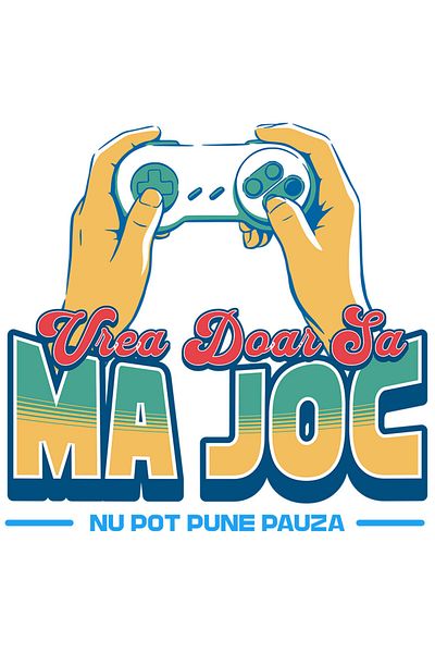 StoryGift Romania Sticker Eticheta 40CM cu Maini Umane Maneta Jocuri Video Gamer Hobby Relaxare Text In Limba Ro