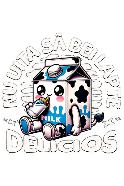 StoryGift Romania Adhesive Sticker Don't Forget to Drink Milk. Delicious Baby...