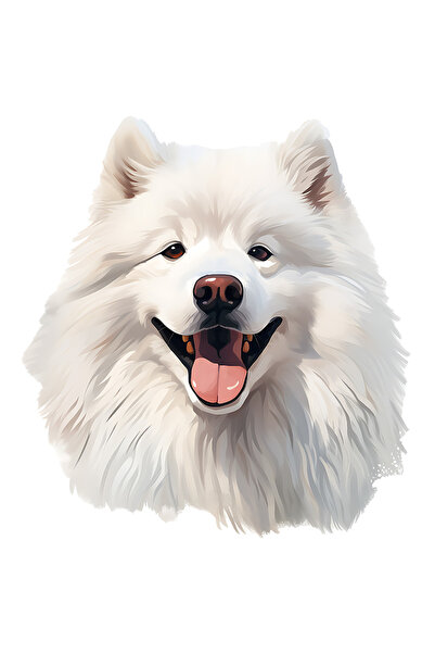 StoryGift Romania Sticker Adeziv 90CM cu un caine alb jucaus, ilustratie, buc...