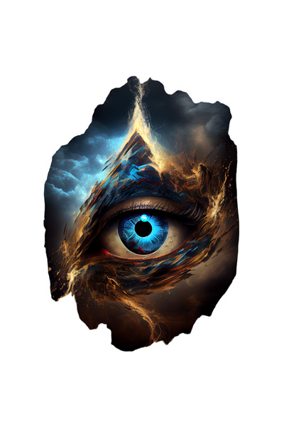 StoryGift Romania Sticker Autocolant 70CM Cu Ochi, Cer, Elemente, Fantasy, Sc...