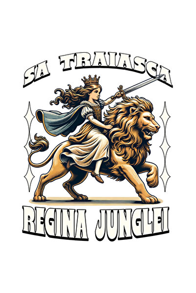 StoryGift Romania Sticker Adeziv 90CM Adeziv sa traiasca regina junglei fata ...