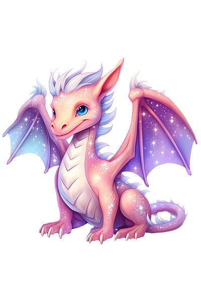 StoryGift Romania Sticker Autocolant 70CM cu un dragon cu corp stralucitor, ilustratie, stelute pe aripi, portoc