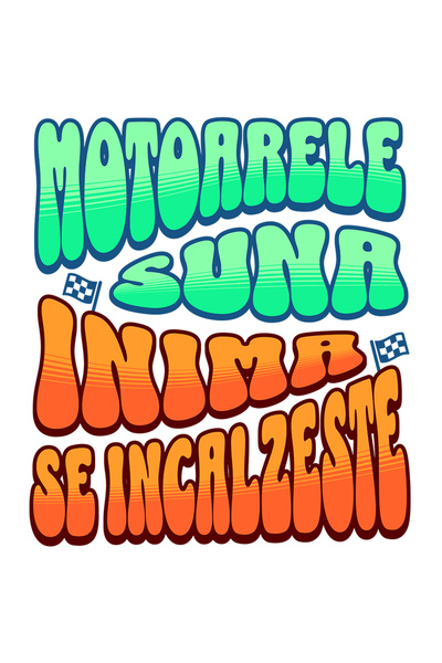 StoryGift Romania Sticker Adeziv Motoarele Suna Inima Se Incalzeste Iubitorii...