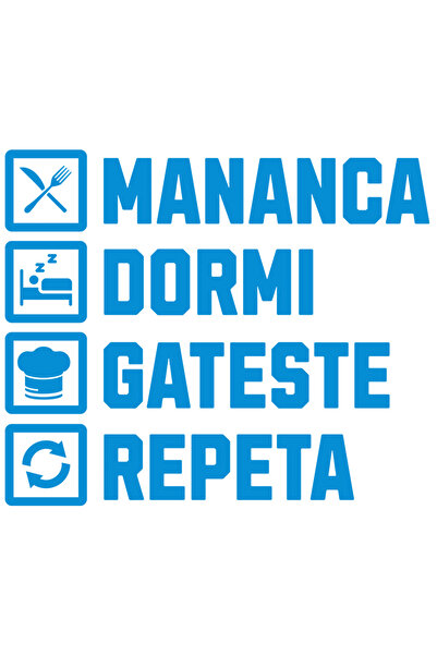 StoryGift Romania Sticker Autocolant 70CM cu Rutina Zilnica Iubitorii De Manc...