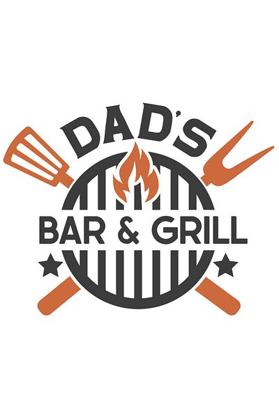 StoryGift Romania Sticker Cu Mesajul In Engleza Dad's Bar And Grill, Barul Si Gratarul Lui Tata, Gratar, Ins
