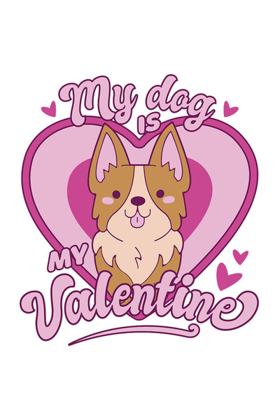 StoryGift Romania Sticker Cu Caine Inimioara, Mesaj In Engleza My Dog Is My V...