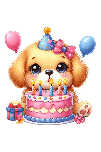 StoryGift Romania Sticker Adeziv 90CM cu o catelusa surprinsa, ilustratie, ba...