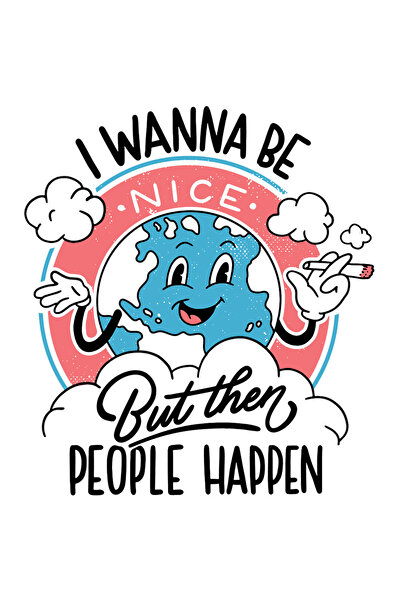 StoryGift Romania Sticker Autocolant 70CM Cu Text In Engleza I Wanna Be Nice ...