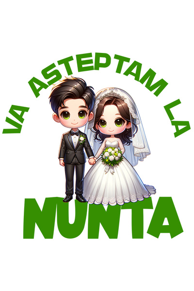 StoryGift Romania Sticker Eticheta 50CM cu Femeie In Rochie De Mireasa Si Bar...