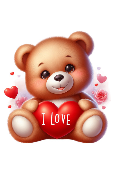 StoryGift Romania Sticker Autocolant 70CM cu un ursulet vesel, ilustratie, ti...