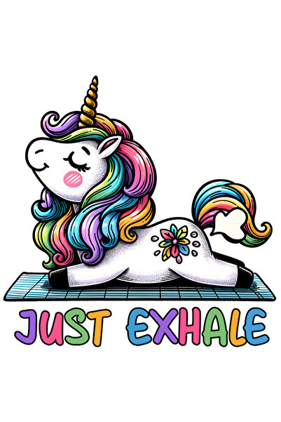 StoryGift Romania Sticker Adeziv 90CM cu un unicorn care se intinde cu mesaju...