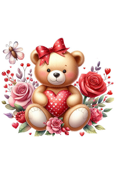 StoryGift Romania Sticker Eticheta 40CM cu un ursulet de plus, ilustratie, in...