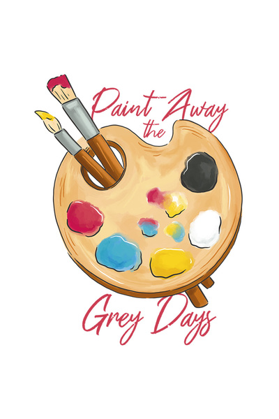 StoryGift Romania Sticker Eticheta 40CM Pentru Iubitorii de Pictura, Cu Mesajul Motivational in Engleza, Paint A