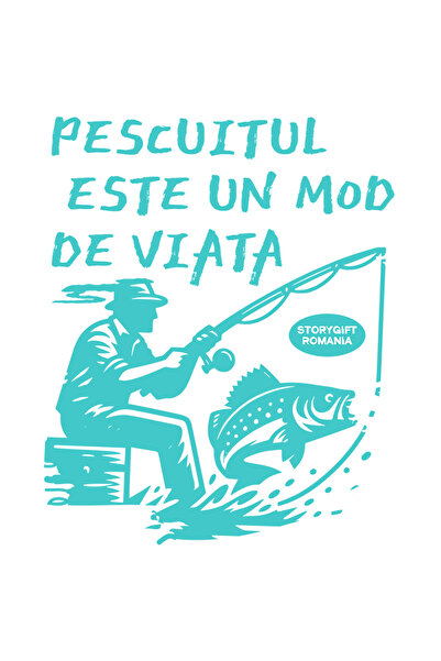 StoryGift Romania Sticker Adeziv 90CM Adeziv Om ce prinde peste pescuitul est...