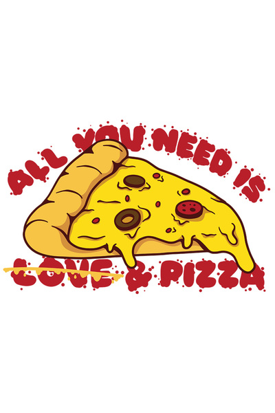 StoryGift Romania Sticker Autocolant 70CM Cu Mesaj Haios All You Need Is A Pizza, Sincgle, Dragobete, Cadou Pent
