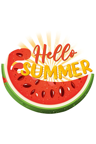 StoryGift Romania Sticker Autocolant 70CM cu mesajul "Hello, Summer", vara, v...