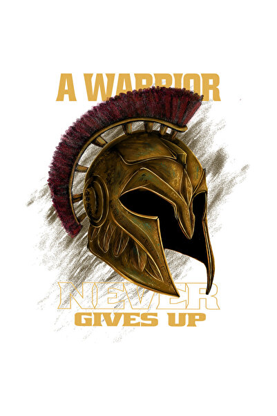 StoryGift Romania Sticker Adeziv 90CM Cu Text In Engleza A Warrior Never Give...