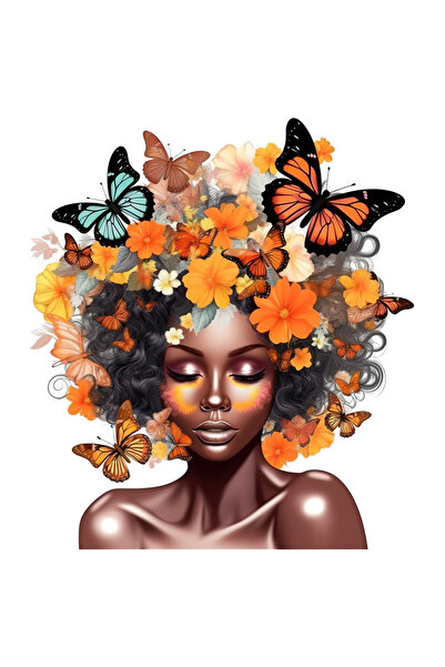 StoryGift Romania Sticker Cu O Femeie De Culoare, Ilustratie, Abstract, Dragu...