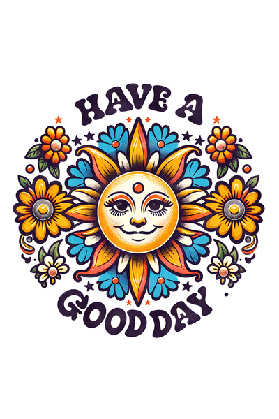 StoryGift Romania Sticker Adeziv 90CM cu soarele inconjurat de flori cu mesaj...