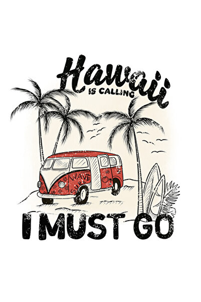 StoryGift Romania Sticker Adeziv 90CM cu mesajul "Hawaii is calling, I must g...