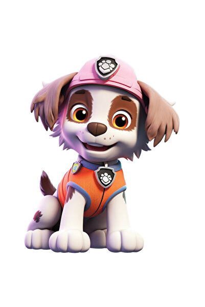 StoryGift Romania Sticker Autocolant 70CM cu un catel vesel, ilustratie, patrula catelusilor, 3D, pentru copii,