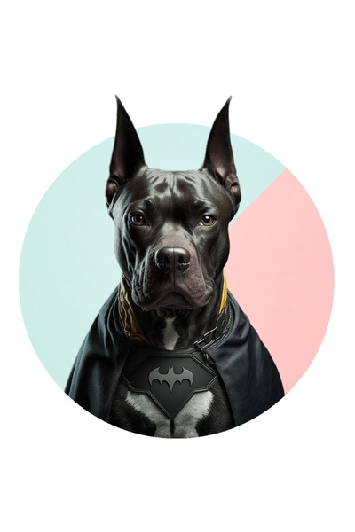 StoryGift Romania Sticker Autocolant 70CM cu Portret Caine Supererou, Caine i...