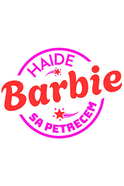 StoryGift Romania Sticker Adeziv 90CM cu Design Cerc Papusa Text Haide Sa Pet...