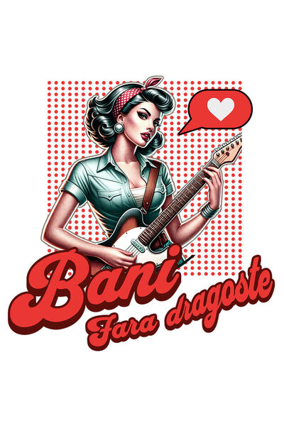 StoryGift Romania Sticker Adeziv 90CM cu Fata Cu Cu Chitara Electrica Atragat...