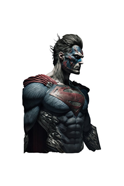 StoryGift Romania Sticker Autocolant 70CM Cu Supererou Superman, Barbat, Marvel, Desene, Disney, cu Margini Alb