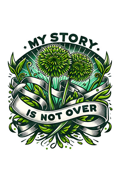 StoryGift Romania Sticker Cu Mesajul "my Story Is Not Over", Stilul Hippie, C...