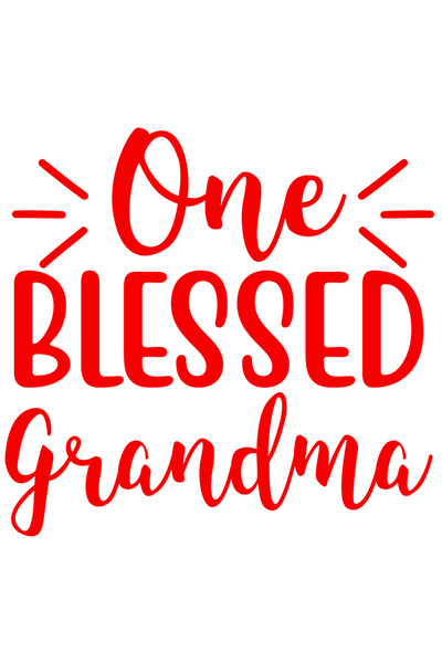 StoryGift Romania Sticker Exterior cu textul "One blessed grandma" - o bunica...