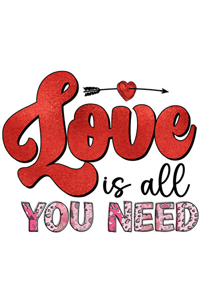 StoryGift Romania Sticker Autocolant 70CM cu mesajul "Love is all you need", ...