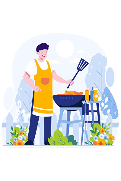 StoryGift Romania Sticker 10 Cm Cu Gratar, Mancare, Spatula, Sort, Plante, Copac, Cu Margini Albe, Pvc Vinyl 10 C