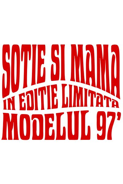 StoryGift Romania Sticker Eticheta 50CM cu Design Iluzie Optica Text Haios Zi Aniversara Familie Romantic Text S