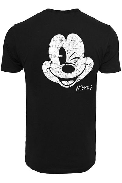 F4NT4STIC Herren Disney Mickey Mouse On Back With T-shirt Round Neck