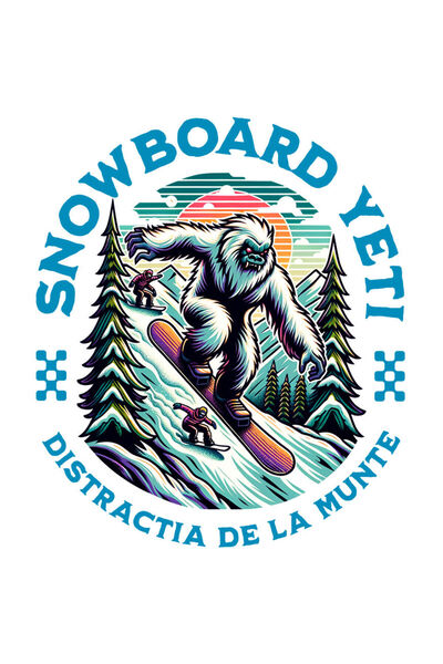 StoryGift Romania Sticker Cu Big Foot Monstru Paros Pe Placa De Snowboard Sport Iarna Munte Yeti Cu Margini